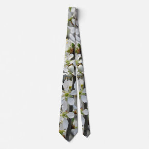 Frühjahr, Weißblüten Foto Neck Tie Krawatte