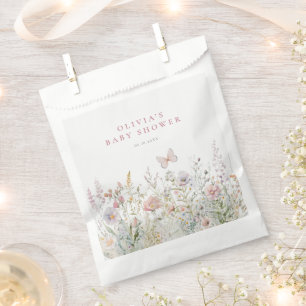 Frühjahr Wildblume Field Butterfly Babydusche Geschenktütchen