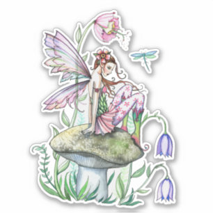 Frühjahr Willkommen Blume Fairy Fantasy Art Aufkleber