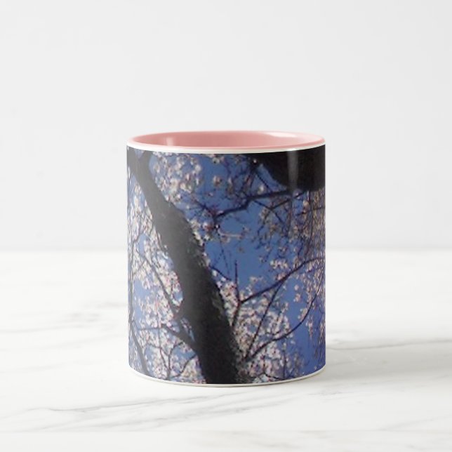 Frühjahrbäume Zweifarbige Tasse (Mittel)