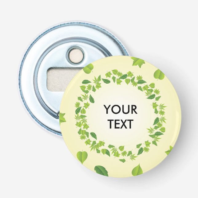 Frühjahrs-Blätter Flaschenöffner (Vorderseite)