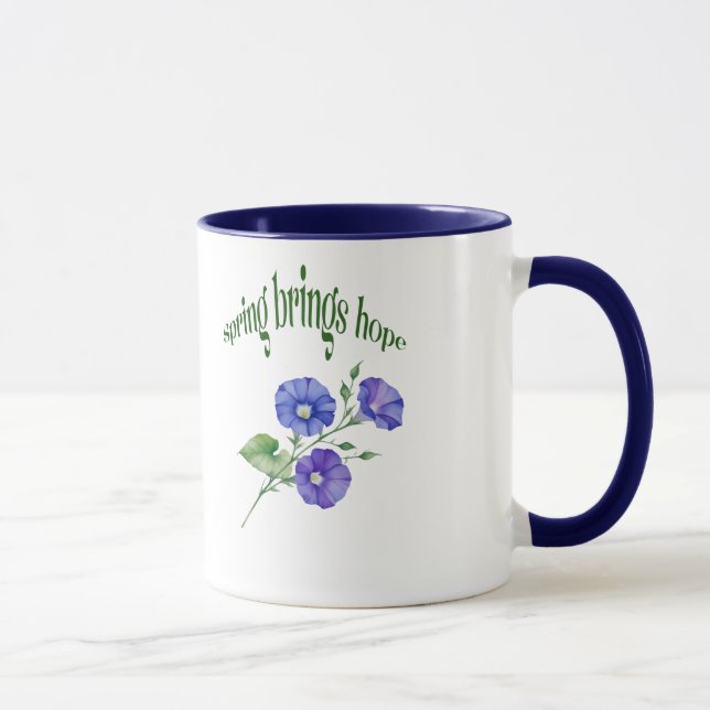 Frühjahrs-Blume-Tasse - Design "Spring Brings Hope Tasse (Rechts)