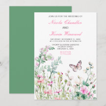 Frühjahrs-Grünen-Schmetterling-Hochzeit
