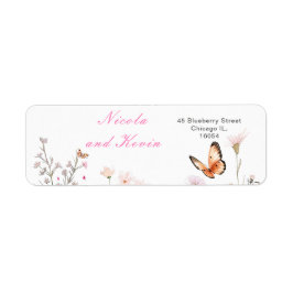 Frühjahrs-Hochzeit in Pink-Schmetterling