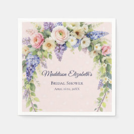 Frühjahrs-Hochzeitsdusche mit Blumenmotiven Serviette