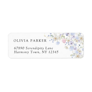 Frühjahrs-Lila und rosa Wildblumen Hochzeit