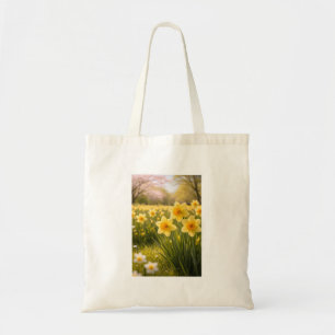 Frühjahrs-Narzissen-Tasche – Floraler Botanischer Tragetasche