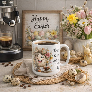 Frühjahrs-Osterdesign in leuchtenden Farben Kaffeetasse