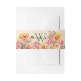 Frühjahrs-Wasserfarben-Hochzeit Einladungsbanderole