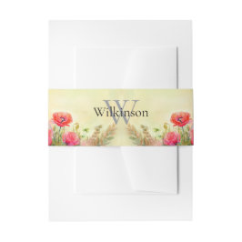 Frühjahrs-Wasserfarben-Hochzeit Einladungsbanderole