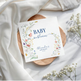 Frühjahrs-Wildblume Baby in Bloom Baby Dusche Serviette