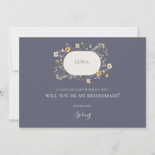 Frühjahrs-Wildblume Lila Bridesmaid-Vorschlagskart Einladung