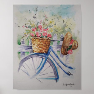 Frühjahrsaktivitäten auf einem Bike-Poster Poster