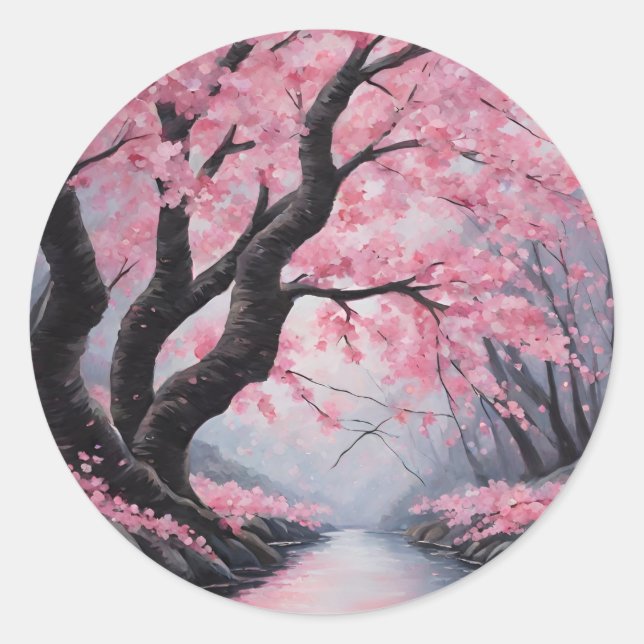 Frühjahrsaufkleber Runder Aufkleber (Vorderseite)