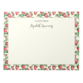 Frühjahrsbeeren HandIllustrierte Erdbeere Notizblock