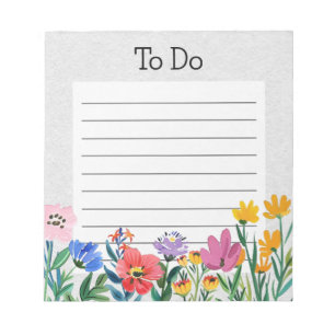 Frühjahrsblumen Botanischer Garten Notepad Todo Li Notizblock
