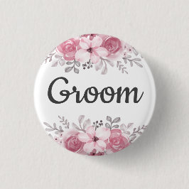 Frühjahrsblumen-Hochzeit Button