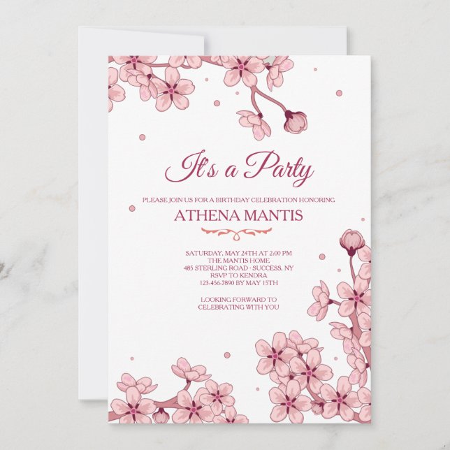 Frühjahrsblüte Einladung (Vorderseite)