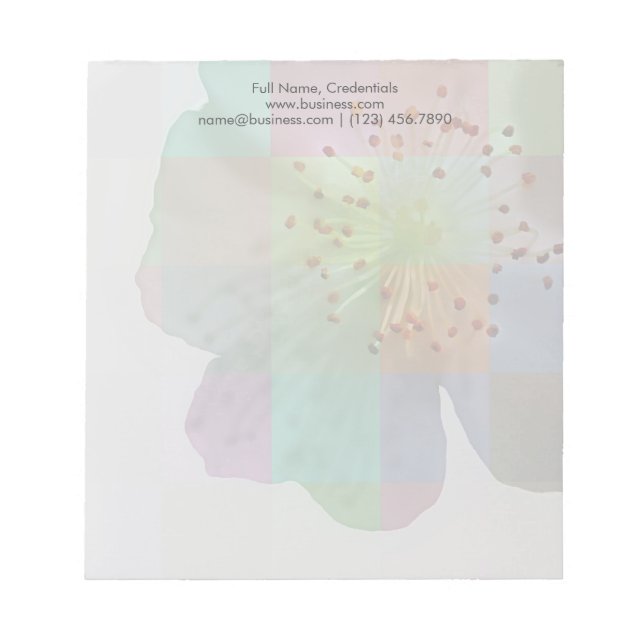 Frühjahrsblüte Farbenfrohe Geometrische Kunst Notizblock (Vorderseite)