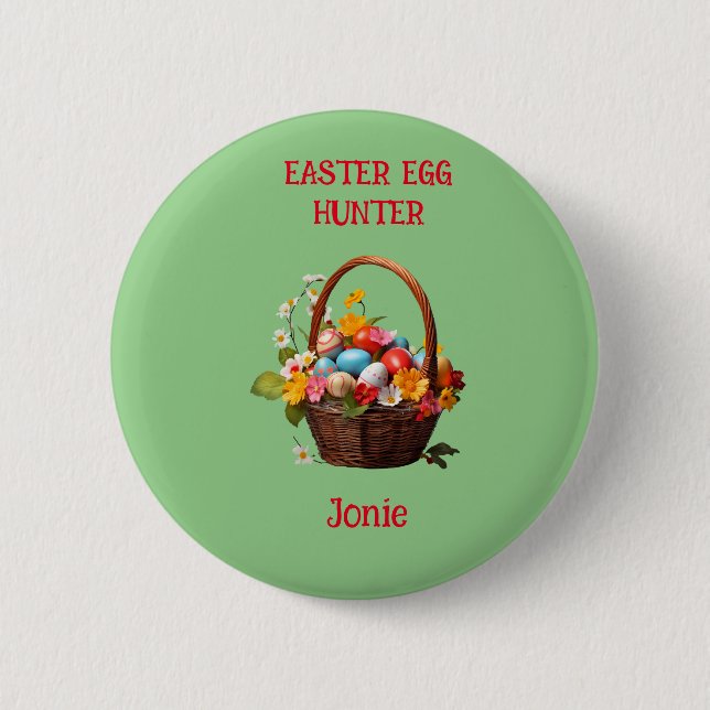 Frühjahrsblüte Ostereier Jagen Button (Vorderseite)
