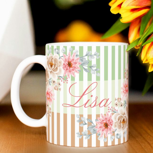 Frühjahrsblüte personalisierte Mug Zweifarbige Tasse (Spring Blossom Personalized Mug)