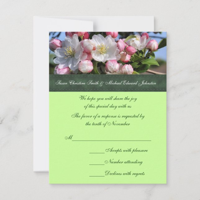 Frühjahrsblüte RSVP Karte (Vorderseite)