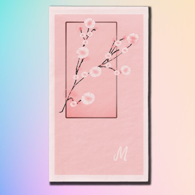 Frühjahrsblüte - Sakura - mit Monogramm Serviette (Von Creator hochgeladen)