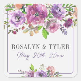 Frühjahrsblüten Blütenblütenblütenpfirsichblüte Li Quadratischer Aufkleber