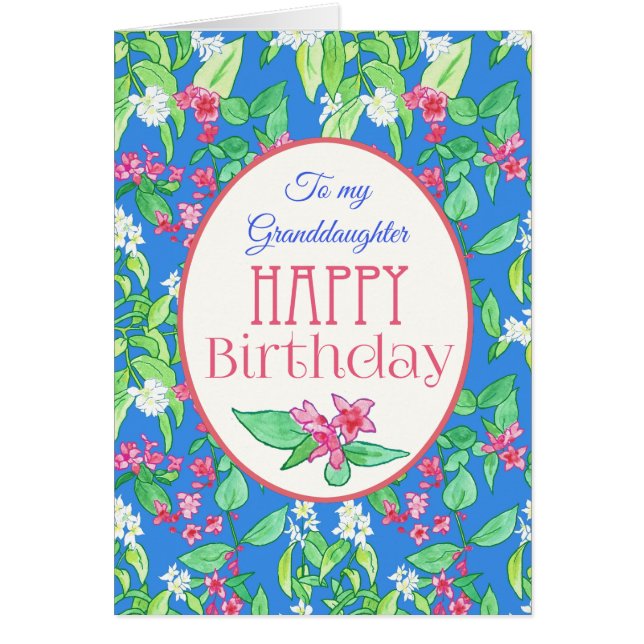 Frühjahrsblüten Geburtstagskarte für Großtochter (Vorne)