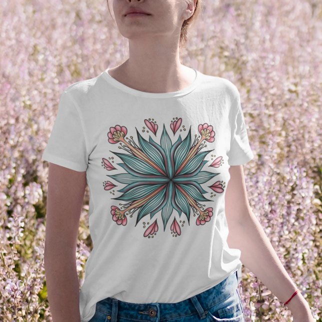 Frühjahrsblüten: geometrische Blüten T-Shirt (Von Creator hochgeladen)