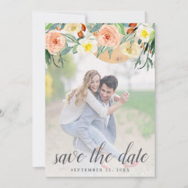 Frühjahrsblüten Hochzeitsfest Save the Date Foto