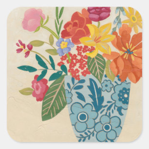 Frühjahrsblüten I Quadratischer Aufkleber