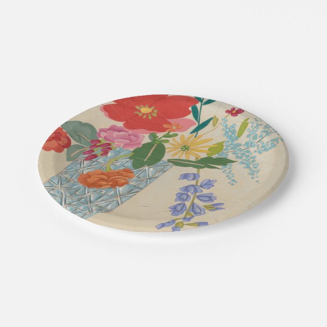 Frühjahrsblüten II Pappteller (Schrägansicht)