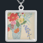 Frühjahrsblüten II Versilberte Kette<br><div class="desc">floral</div>