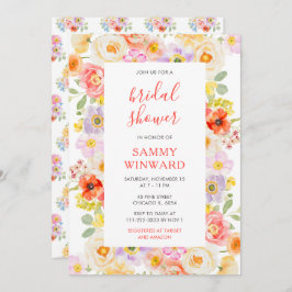 Frühjahrsblüten Wildblumen Brautparty Einladung