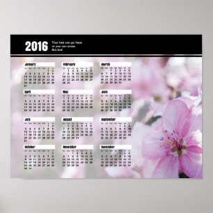 Frühjahrsblütenkalender 2016 poster