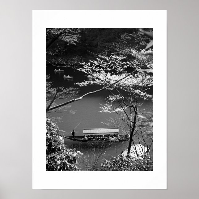 Frühjahrsboot: Arashiyama, Kyoto Poster (Vorne)