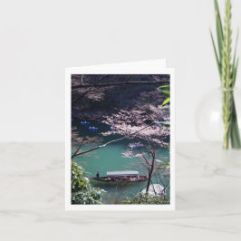 Frühjahrsboot in Arashiyama, Kyoto, Japan Karte