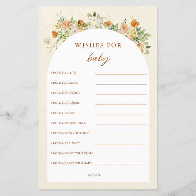 Frühjahrsdusche für Baby (Vorderseite)