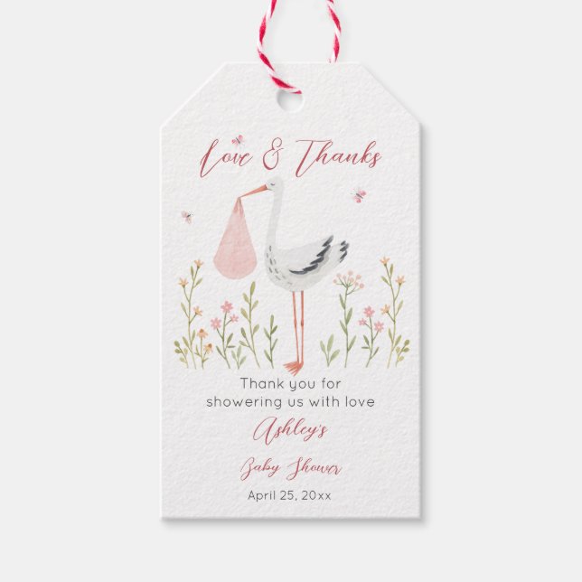 Frühjahrsdusche für Frühstorte Geschenkanhänger (Vorderseite)