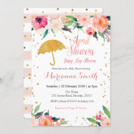 Frühjahrsdusche im April Blume einladen Einladung