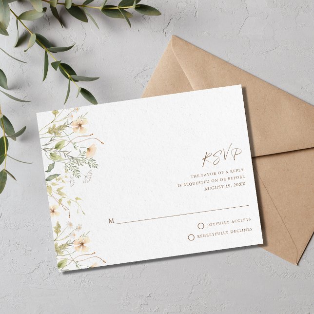 Frühjahrsfeier der Wildblume RSVP Karte (Spring Wildflowers Wedding RSVP Card)