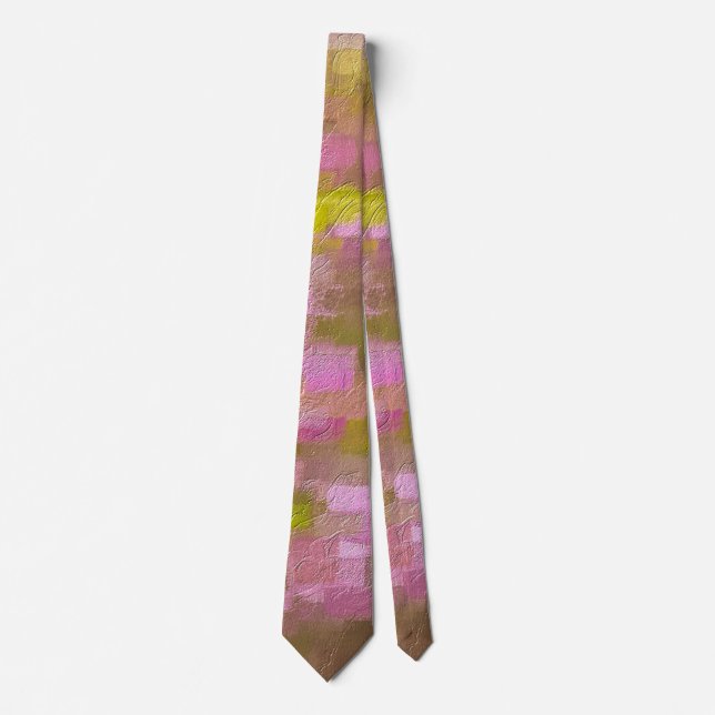 Frühjahrsfest Pinks Abstrakt Neck Tie Krawatte (Vorderseite)