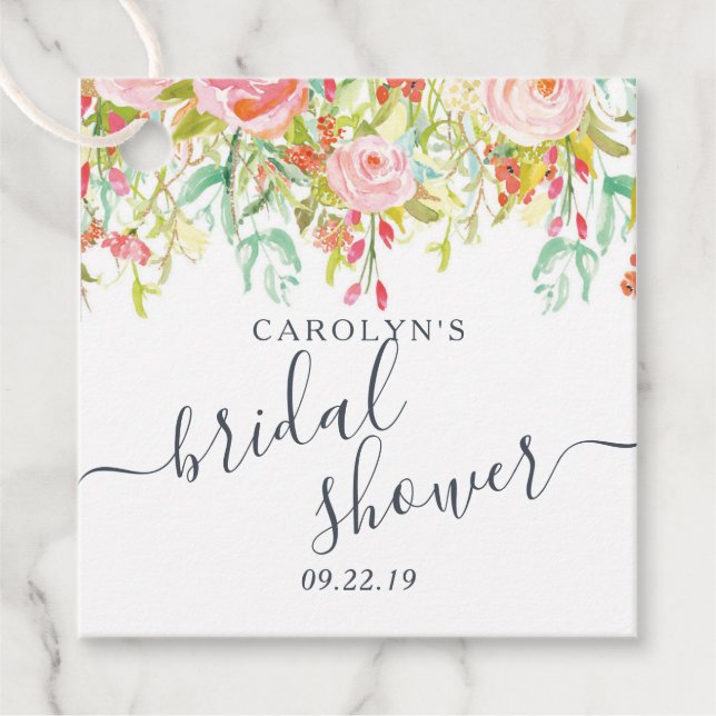 Frühjahrsflora | BRAUTPARTY Geschenkanhänger (Vorderseite)