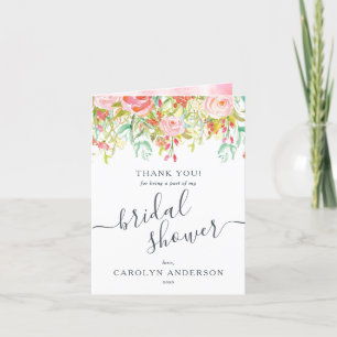 Frühjahrsflora   Brautparty Vielen Dank Dankeskarte