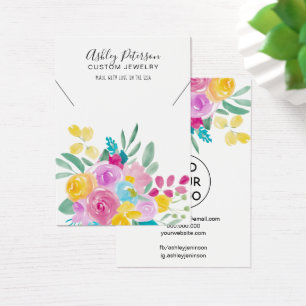Frühjahrsflorale Aquarellschmuck-Halskette