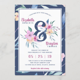 Frühjahrsflorale Einladung, Boho Einladung