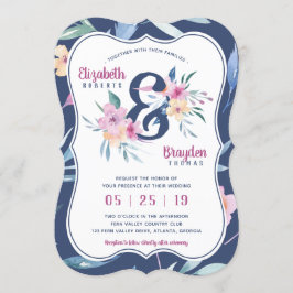 Frühjahrsflorale Einladung, Boho Einladung