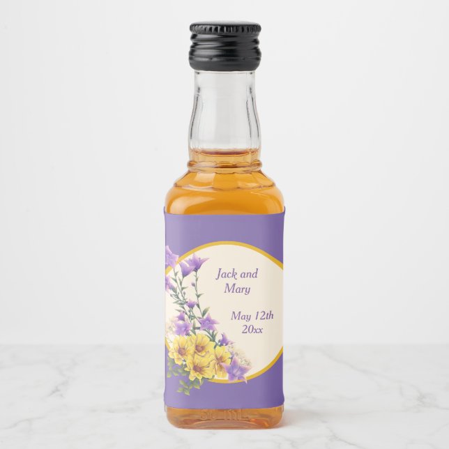 Frühjahrsgarten Alkoholflaschenetikett (Vorderseite)