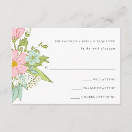 Frühjahrsgarten | Floral Wedding RSVP Karte